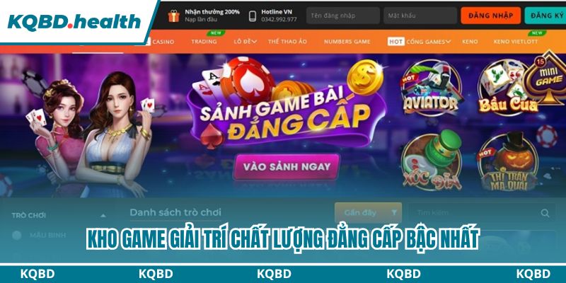 Kho game giải trí chất lượng đẳng cấp bậc nhất